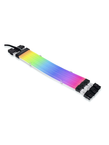Захранващ кабел Lian Li Strimer Plus V2 12VHRPWR (G89.PW168-8PV2.00), от 6+2pin(м) към 6+2pin(ж), RGB подсветка