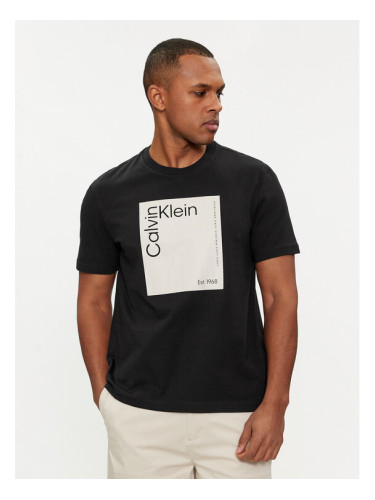 Calvin Klein Тишърт Square Logo K10K112503 Черен Regular Fit