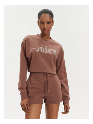 Juicy Couture Суитшърт Cristabelle Rodeo JCBAS223824 Кафяв Regular Fit