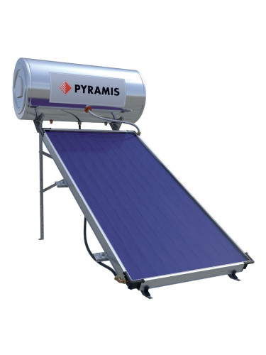 Слънчев бойлер Pyramis 160lt Селективен колекционен-Тройна енергия