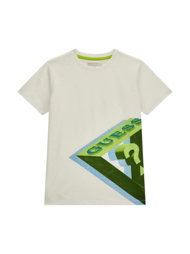 Детска тениска с цветна щампа в бял цвят Guess