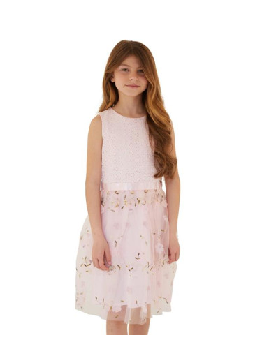 Детска рокля с тюл в розов цвят Guess