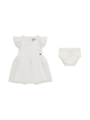 Бебешка тюлена рокля в бял цвят Guess
