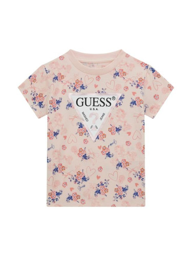 Бебешка блуза с цветя в розов цвят Guess