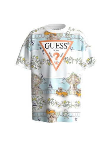 Бебешка памучна блуза с мечета Guess