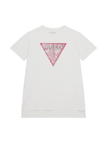 Детска блуза в бял цвят с щампа Guess