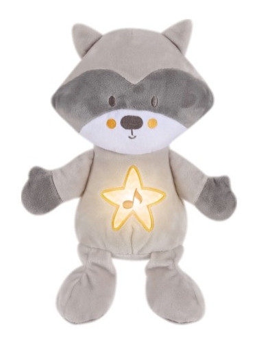 Успокояващо гушкане и нощна светлина Raccoon Bebe Stars