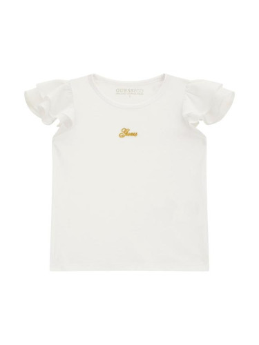 Детска блуза с бродирано лого в бял цвят Guess