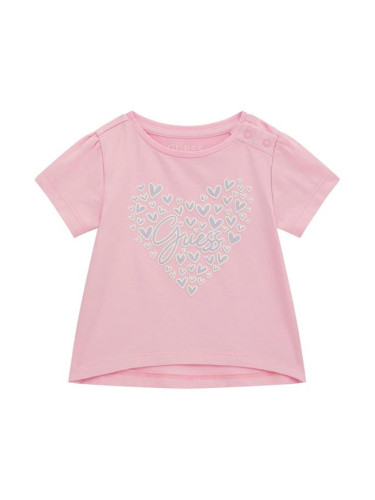 Бебешка блуза в розов цвят с лого Guess