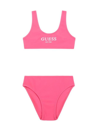 Детски бански от две части в цвят циклама Guess