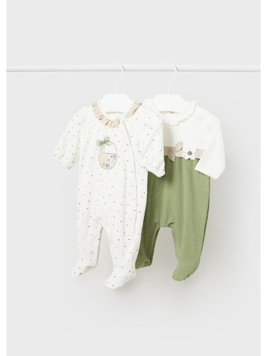 Бебешки комплект гащеризони в зелен цвят Mayoral