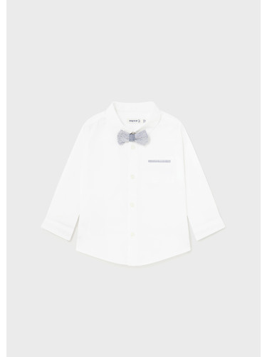 Бебешка официална риза с папийонка в бял цвят Mayoral
