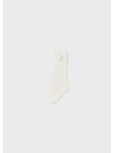 Бебешки чорапи с панделка в цвят ванилия Mayoral