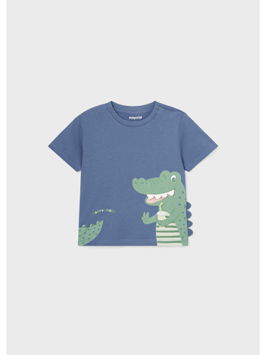 Бебешка тениска с крокодил в тъмносин цвят Mayoral