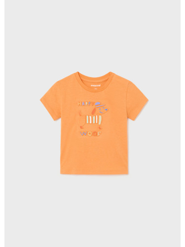 Бебешка блуза с релефна щампа в оранжев цвят Mayoral