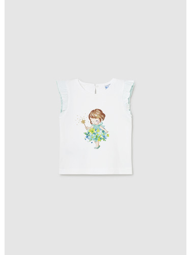 Бебешка блуза с щампа момиченце в светлозелен цвят Mayoral