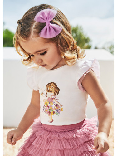 Бебешка блуза с щампа момиченце в розов цвят Mayoral