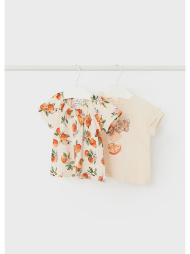 Комплект бебешки блузи с щампи на портокал Mayoral