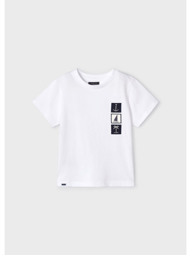 Детска тениска в бял цвят с апликации Mayoral