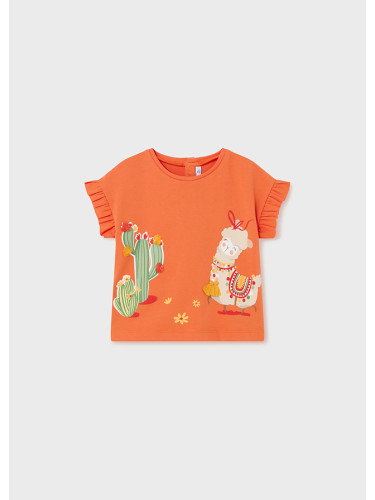 Бебешка блуза с щамп в оранжев цвят Mayoral