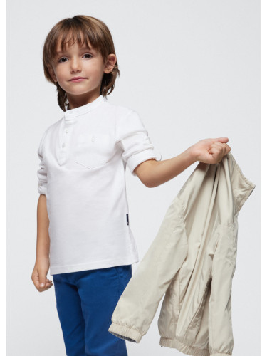 Детска риза в бял цвят с права яка Mayoral