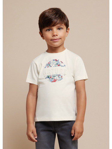 Детска тениска в бял цвят с щампа Mayoral