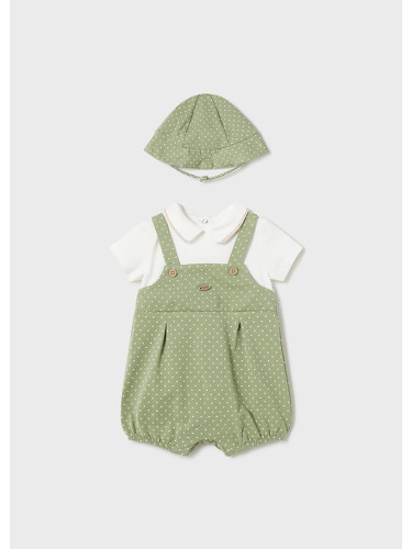 Бебешки гащеризон с шапка в зелен цвят Mayoral