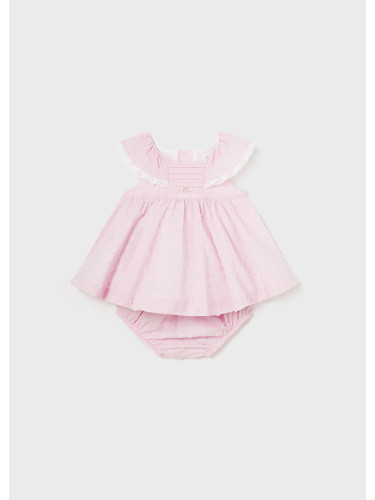 Бебешка официална рокля с бродерия в розов цвят Mayoral