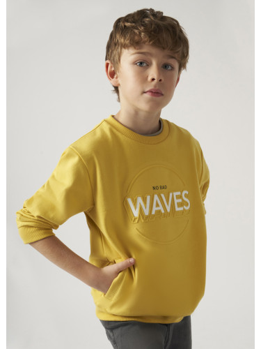 Детски суитшърт в жълт цвят с надпис Mayoral