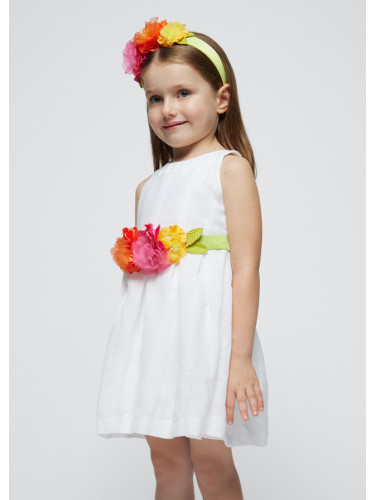 Детска рокля с цветен колан с флорални мотиви Mayoral