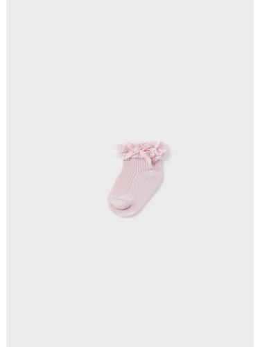 Бебешки чорапи с къдрици в розов цвят Mayoral