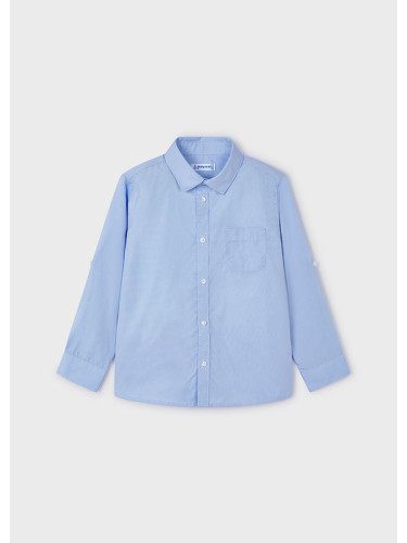 Детска памучна риза за момче в син цвят Mayoral