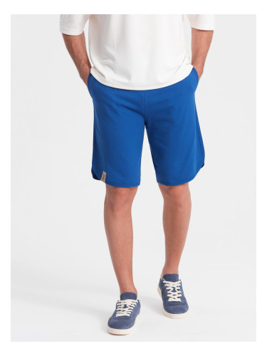 Ombre Men's sweat shorts with rounded leg - blue