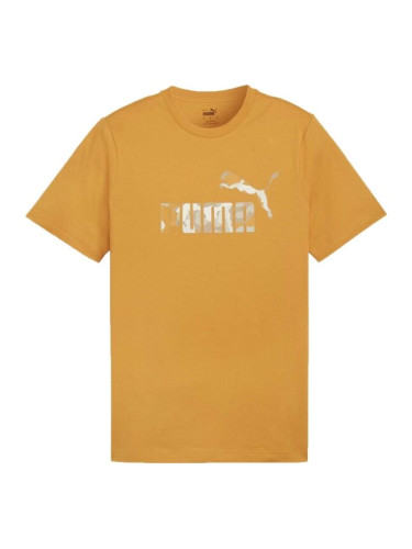 Puma ESSENTIALS + CAMO GRAPHIC TEE Мъжка  тениска, оранжево, размер