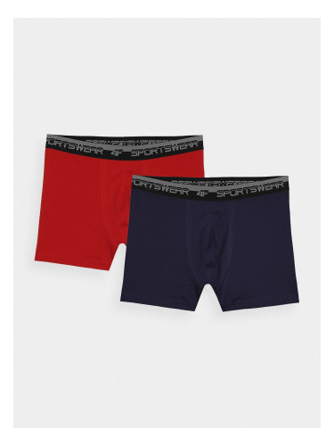 Men's Boxer Underwear 4F (2-pack) - navy blue/red