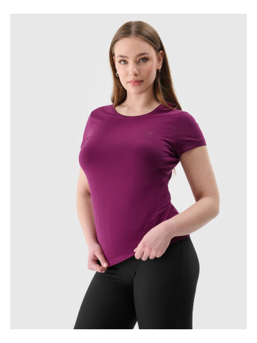 Women's slim T-shirt 4F - purple