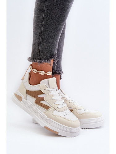 Boto Дамски кецове на платформа от бежова синтетична кожа Lynnette