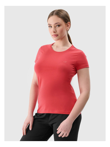 Women's slim T-shirt 4F - red