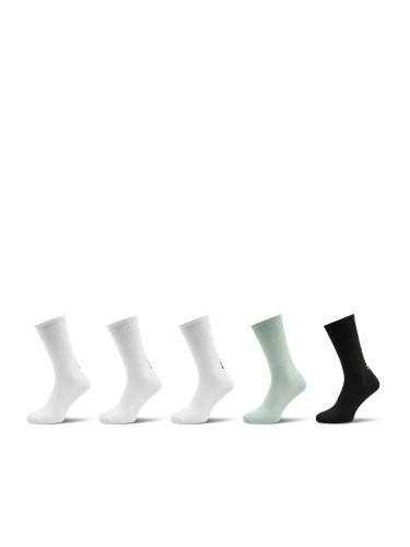 Комплект 5 чифта дълги чорапи мъжки Jack&Jones Jacbora 12256225 Бял