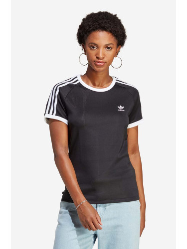 Тениска adidas Originals в черно с десен