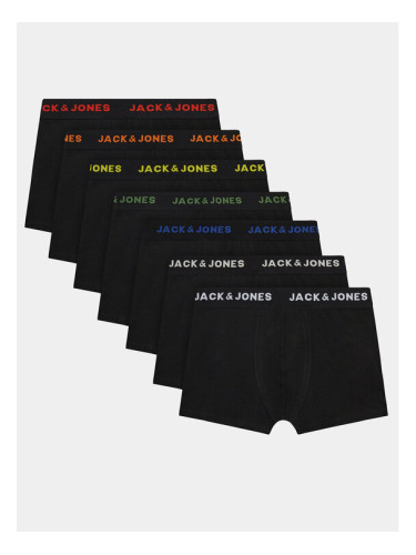 Jack&Jones Junior Комплект 7 чифта боксери Basic 12223126 Черен