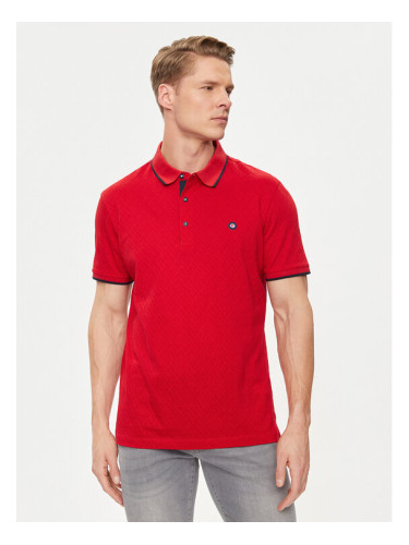 Pierre Cardin Тениска с яка и копчета C5 21274.2098 Червен Regular Fit