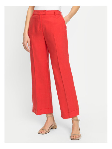 Olsen Текстилни панталони 14002165 Червен Straight Fit