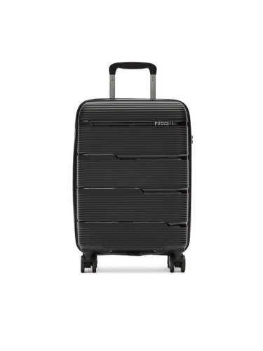 Puccini Самолетен куфар за ръчен багаж PP023C Черен