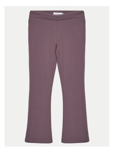 NAME IT Текстилни панталони 13177337 Виолетов Bootcut Fit