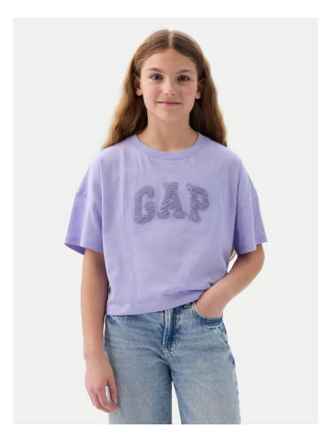 Gap Тишърт 883128-01 Виолетов Relaxed Fit