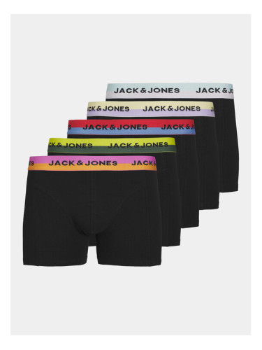 Jack&Jones Комплект 5 чифта боксери 12250337 Черен