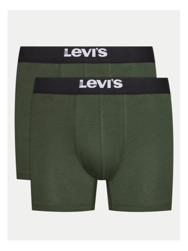 Levi's® Комплект 2 чифта боксерки Solid 37149-0808 Зелен