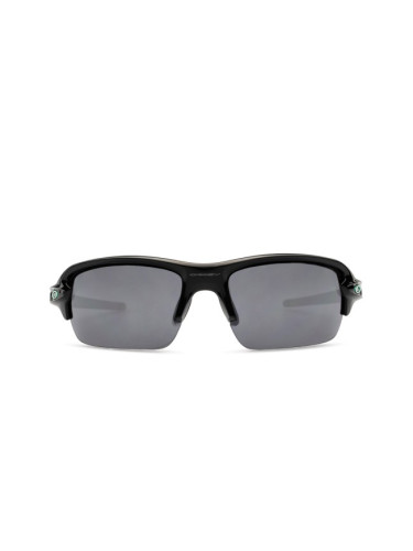 Oakley Flak XS OJ 9005 01 59 - правоъгълна слънчеви очила, мъжки, черни, огледални