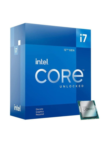 Процесор Intel Core i7-12700KF, дванадесетядрен (3.6/5.0GHz, 25MB Cache, LGA1700) Box, без охлаждане
